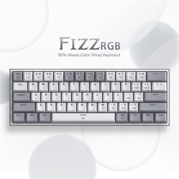 K617 Fizz 60% Wired RGB Gaming Keyboard, 61 Keys Compact Mechanical Keyboard - Picture 2 of 6
